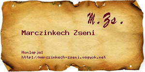 Marczinkech Zseni névjegykártya